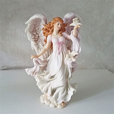 Collectible angel figurines are made of glass, porcelain, wood, and resin. …